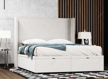 Load image into Gallery viewer, The Bordered Wingback Ottoman