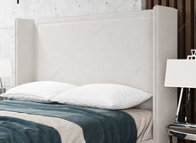 Load image into Gallery viewer, The Bordered Wingback Ottoman