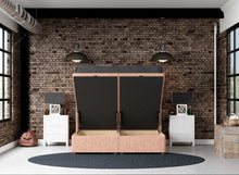 Load image into Gallery viewer, The Three Panel Wingback Ottoman
