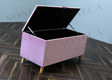 Load image into Gallery viewer, The Bordered Ottoman Storage