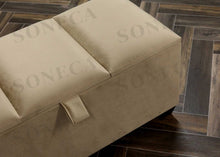 Load image into Gallery viewer, The Three Panel Ottoman Storage